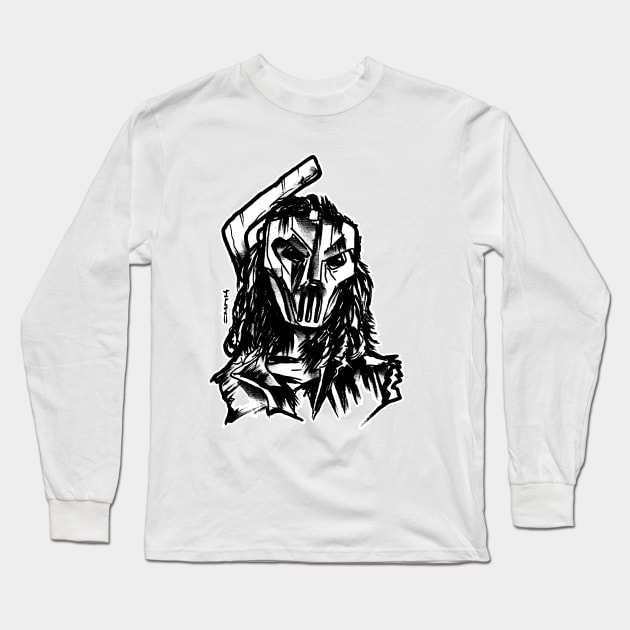 Casey Jones Hockey Mask Original TMNT Long Sleeve T-Shirt by sketchnkustom